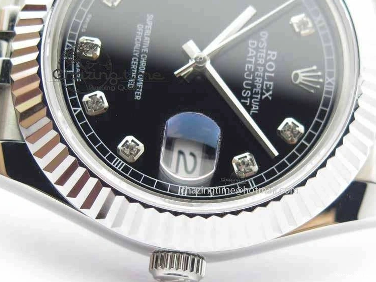 0501 DateJust II 41mm BP Maker Best Edition Black Diamonds Dial On New Version Jubilee Bracelet A Popular 3618